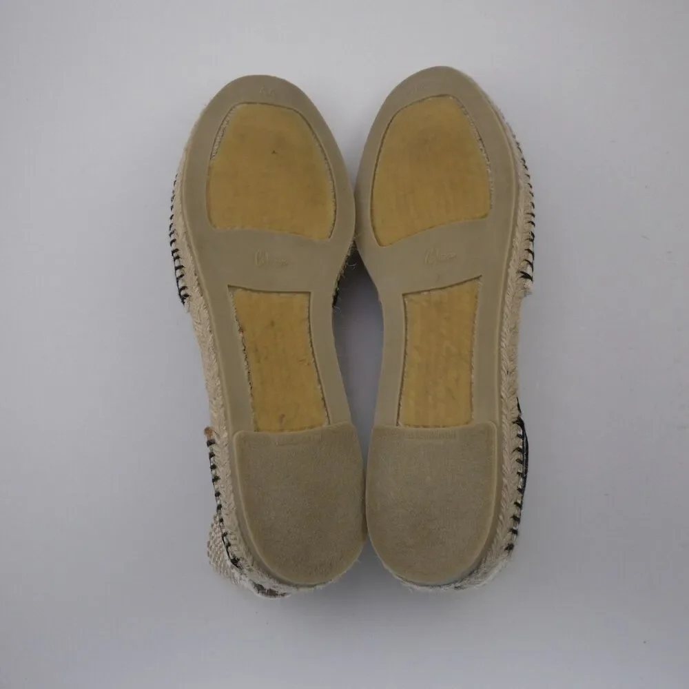 Castañer Norman Slip-On Espadrilles Men EU 44 US 10 Shoes Sandals Black/Beige